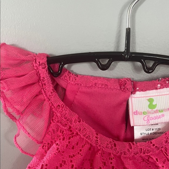 Charming Pink Lace Kids Blouse 12 Months - Picture 5 of 10